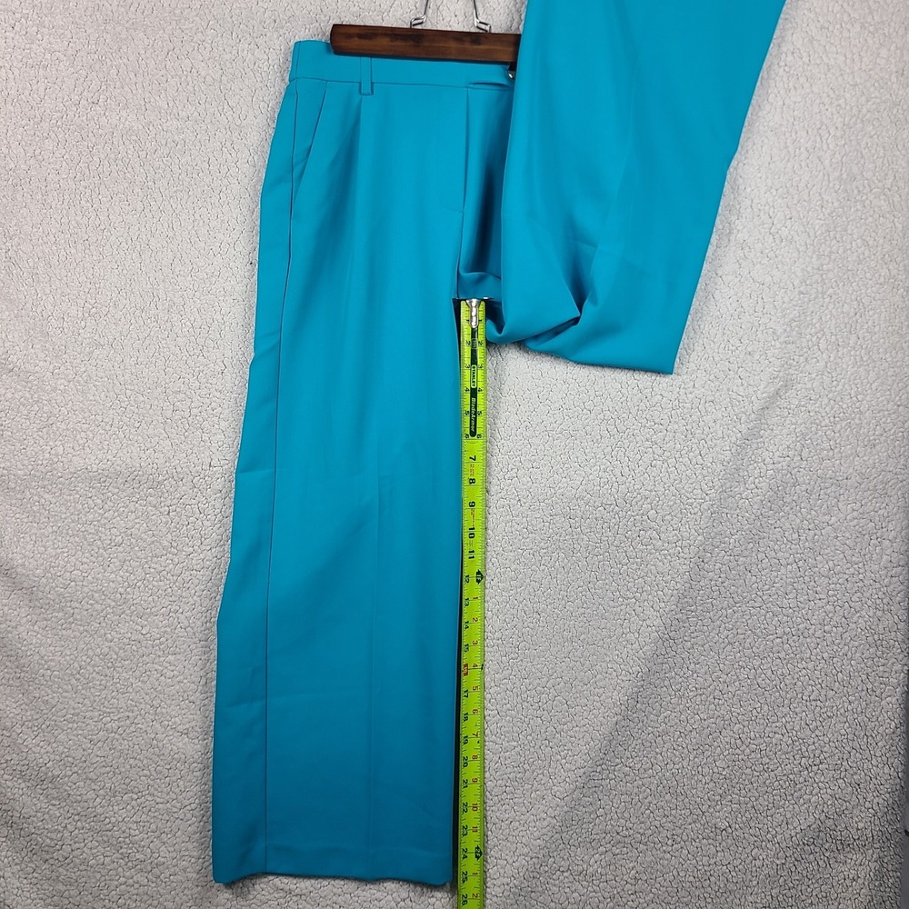 C by One Teal Blue pull on Elastic wide leg ankle length pants front tie XS NWT - Picture 5 of 12